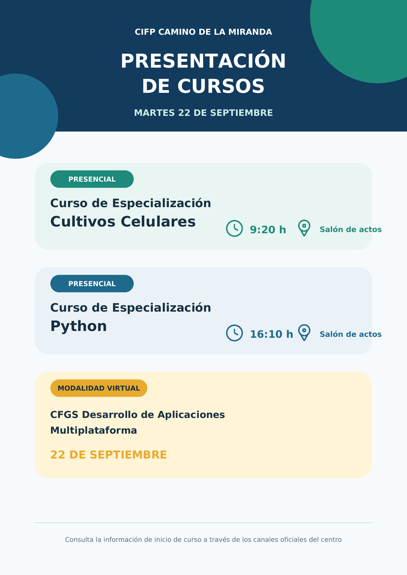 Comienzo de clases